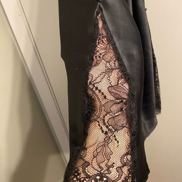 Victoria Secret Black Satin Plunge Slip - Picture 6 of 8